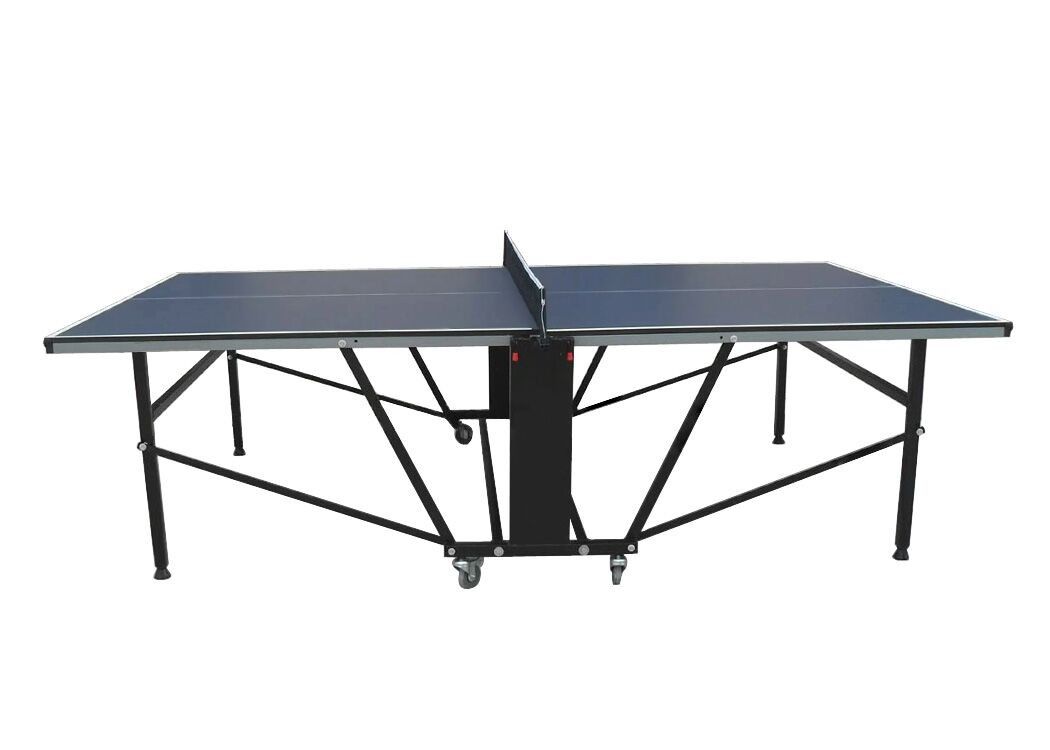 میز تنیس روی میز دو برابر تخت میز استاندارد با چرخ آبی بالا